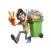 Goofy Garbage Man Stickers