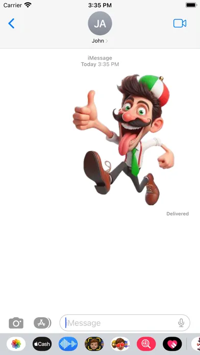 Capturas de pantalla de Goofy Italian Man Stickers