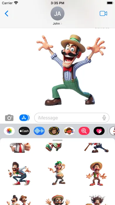 Capturas de pantalla de Goofy Italian Man Stickers