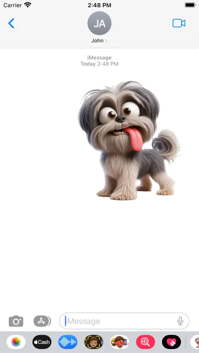 تصاویر Goofy Lhasa Apso Stickers