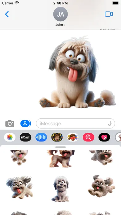 تصاویر Goofy Lhasa Apso Stickers