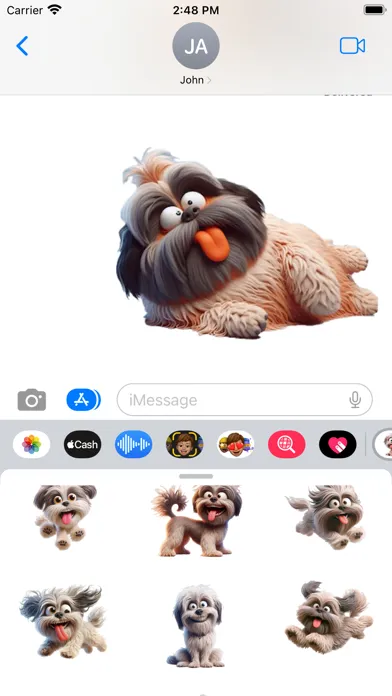 تصاویر Goofy Lhasa Apso Stickers