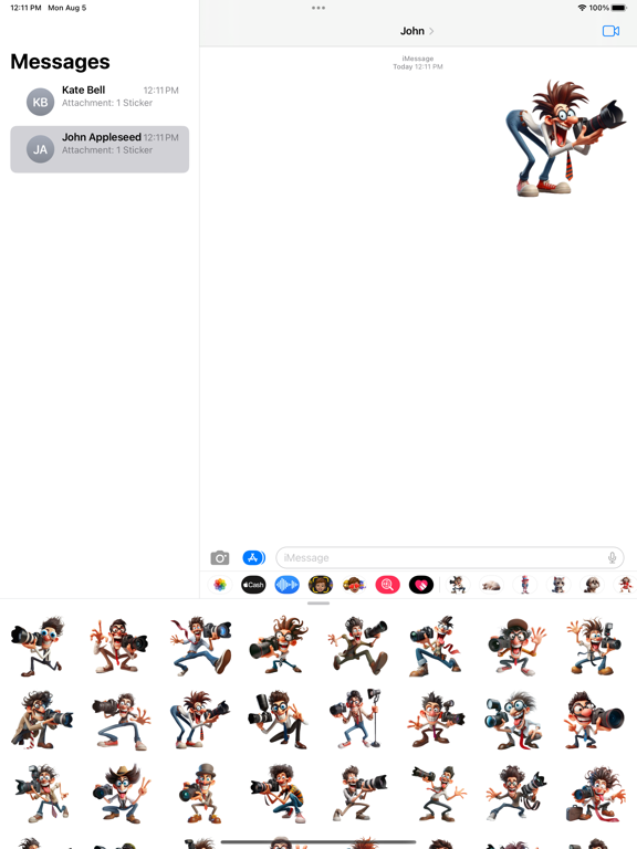 Goofy Photographer Stickers iPad  스크린샷
