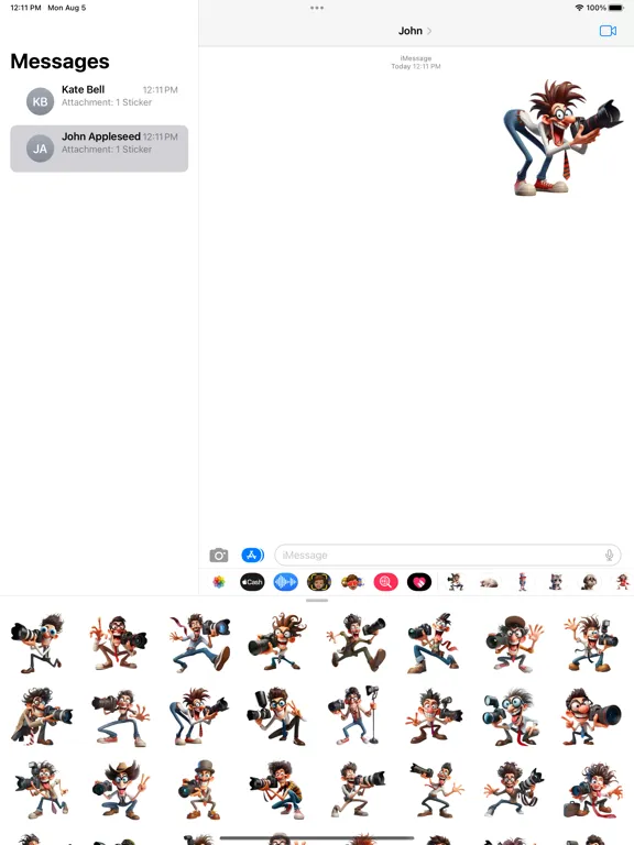 Goofy Photographer Stickers iPad  스크린샷