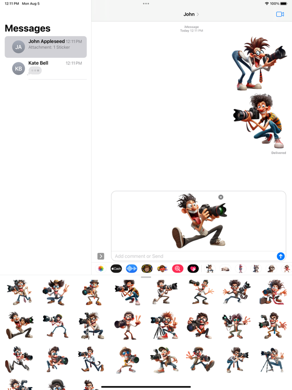 Goofy Photographer Stickers iPad  스크린샷