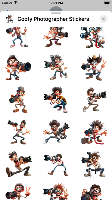 Goofy Photographer Stickers 스크린샷
