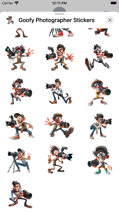 Goofy Photographer Stickers 스크린샷