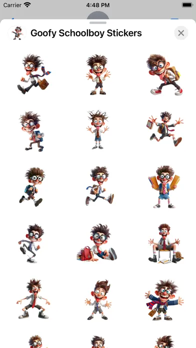 Tangkapan layar Goofy Schoolboy Stickers