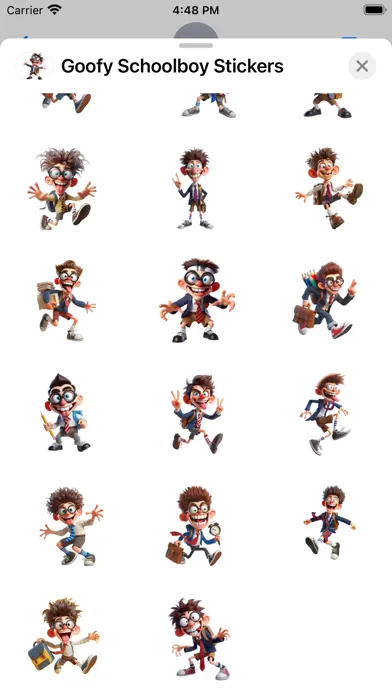 Tangkapan layar Goofy Schoolboy Stickers