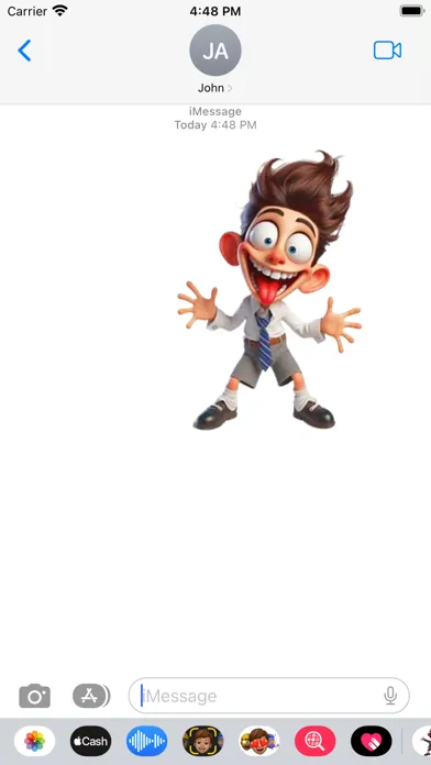 Tangkapan layar Goofy Schoolboy Stickers