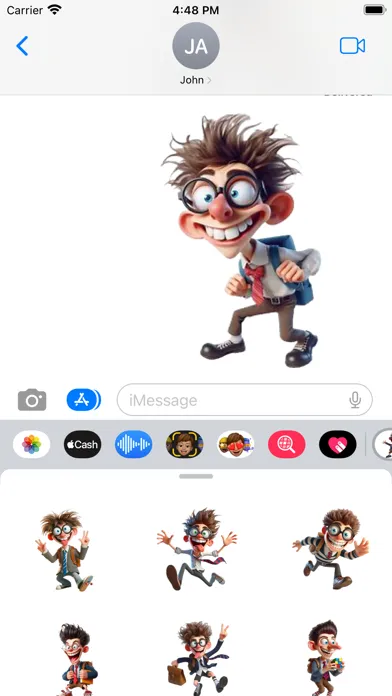 Tangkapan layar Goofy Schoolboy Stickers