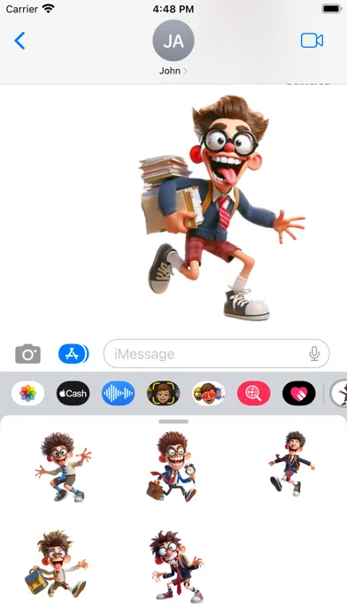 Tangkapan layar Goofy Schoolboy Stickers