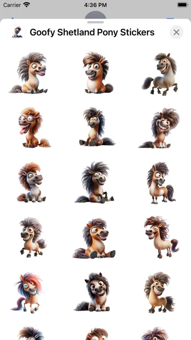 Goofy Shetland Pony Stickers স্ক্রিনশট