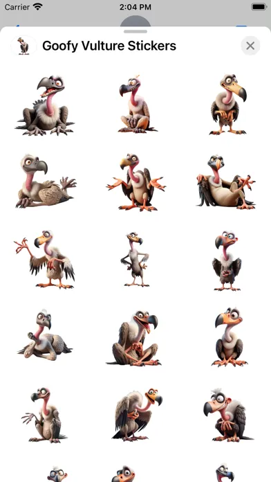 Capturas de pantalla de Goofy Vulture Stickers