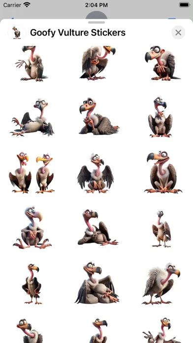 Capturas de pantalla de Goofy Vulture Stickers