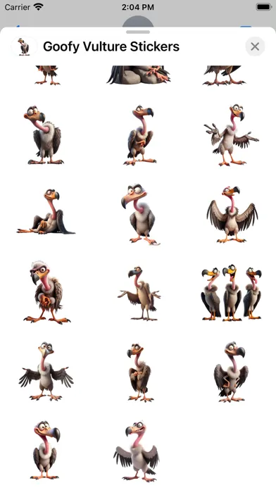 Capturas de pantalla de Goofy Vulture Stickers