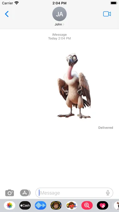 Capturas de pantalla de Goofy Vulture Stickers
