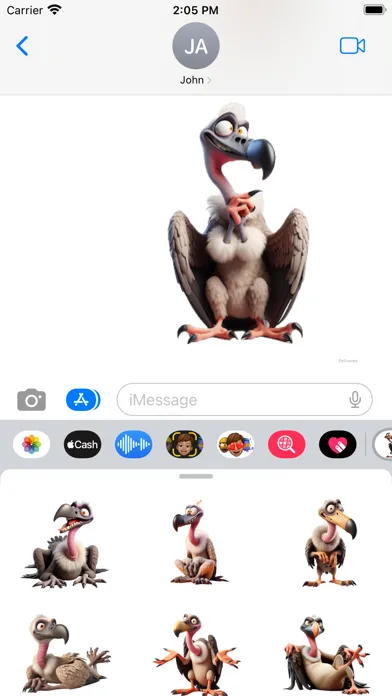 Capturas de pantalla de Goofy Vulture Stickers