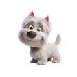 Goofy Westie Stickers