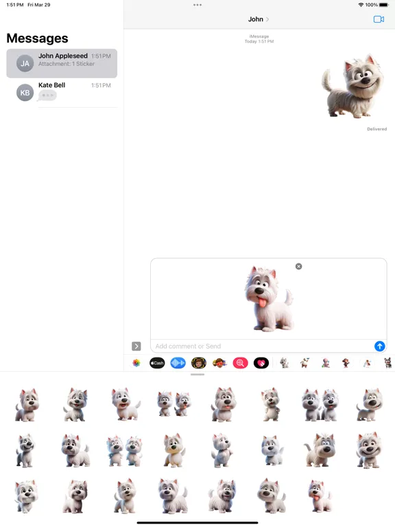 Скриншоты Goofy Westie Stickers iPad 