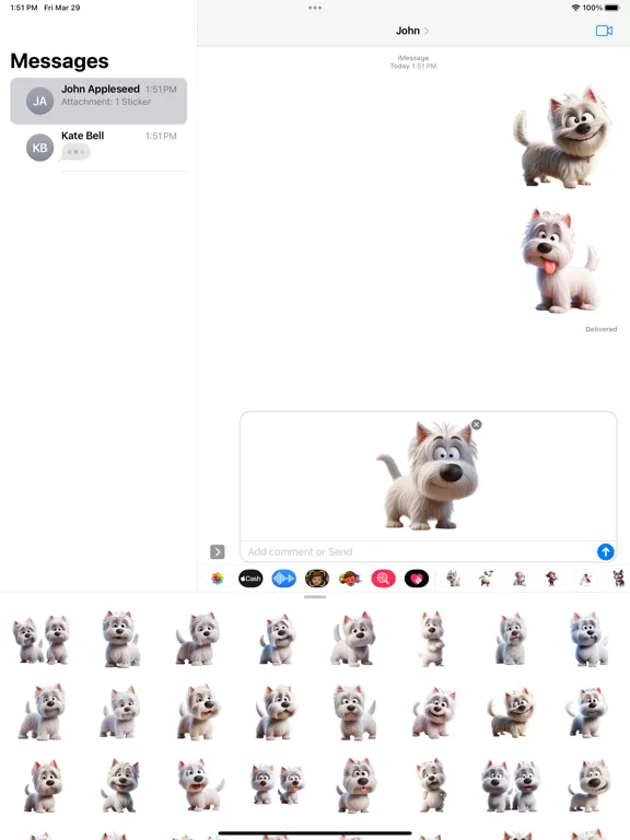 Скриншоты Goofy Westie Stickers iPad 
