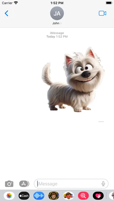 Скриншоты Goofy Westie Stickers