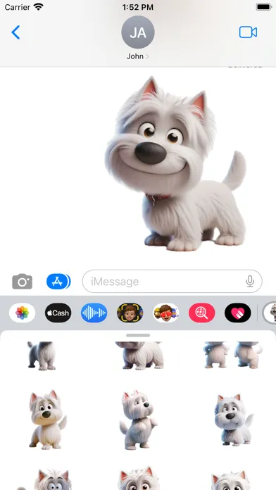 Скриншоты Goofy Westie Stickers