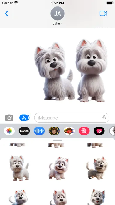 Скриншоты Goofy Westie Stickers