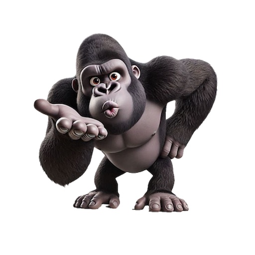 Gorilla Kiss Stickers