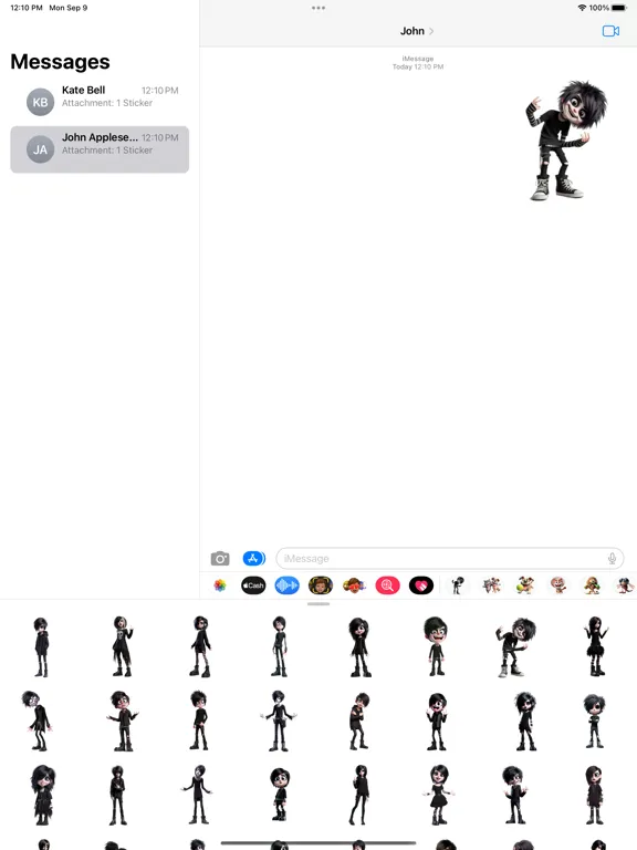 Capturas de pantalla de Goth Stickers iPad 