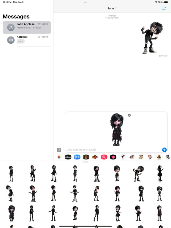 Capturas de pantalla de Goth Stickers iPad 
