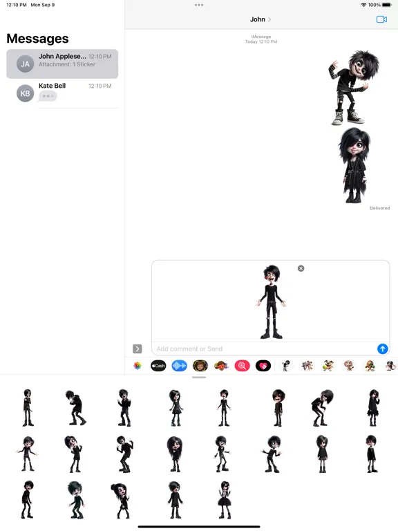 Capturas de pantalla de Goth Stickers iPad 