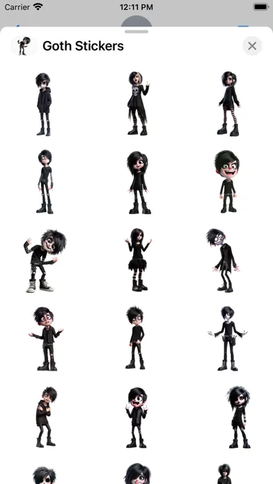 Capturas de pantalla de Goth Stickers