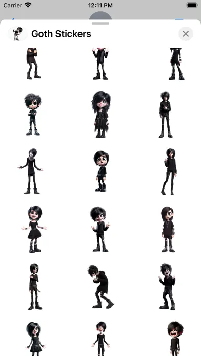 Capturas de pantalla de Goth Stickers