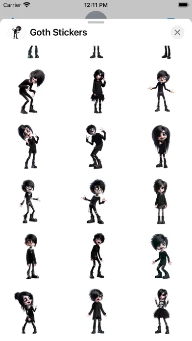 Capturas de pantalla de Goth Stickers