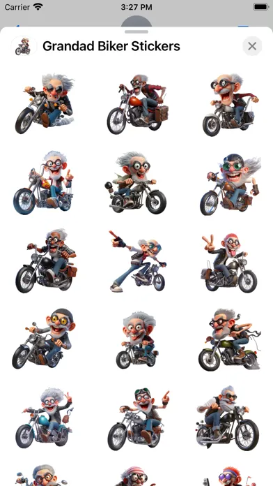 Zrzuty ekranu Grandad Biker Stickers