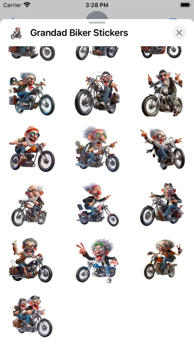 Zrzuty ekranu Grandad Biker Stickers