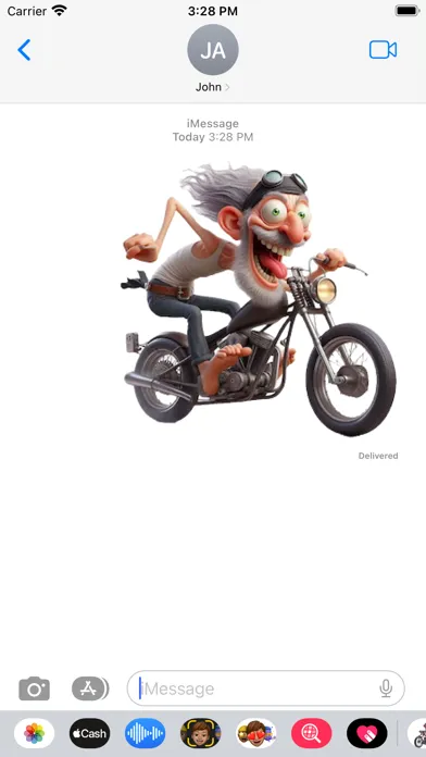 Zrzuty ekranu Grandad Biker Stickers
