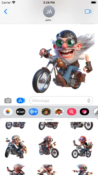 Zrzuty ekranu Grandad Biker Stickers