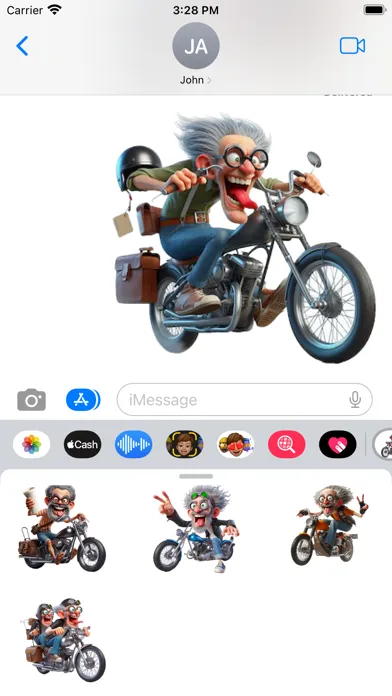 Zrzuty ekranu Grandad Biker Stickers