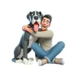 Great Dane Hug Stickers Great Dane Hug Stickers
