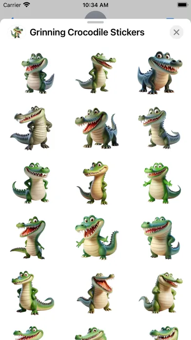 Grinning Crocodile Stickers Screenshots