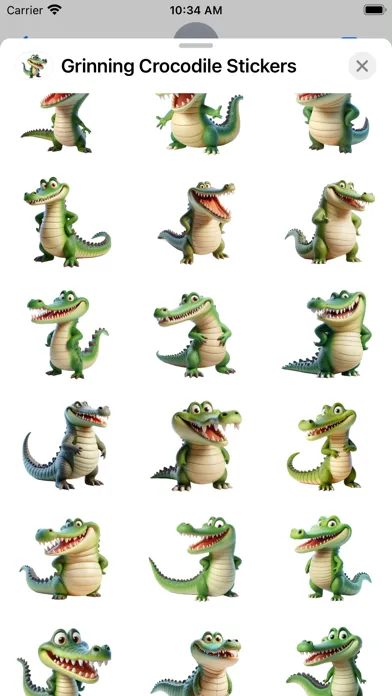 Grinning Crocodile Stickers Screenshots