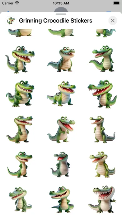 Grinning Crocodile Stickers Screenshots