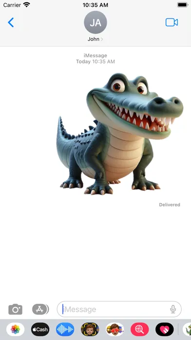 Grinning Crocodile Stickers Screenshots