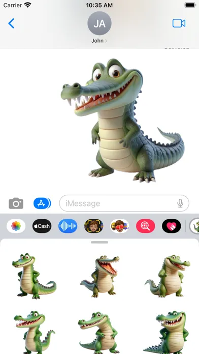 Grinning Crocodile Stickers Screenshots