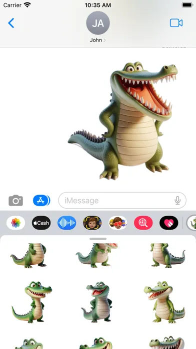 Grinning Crocodile Stickers Screenshots
