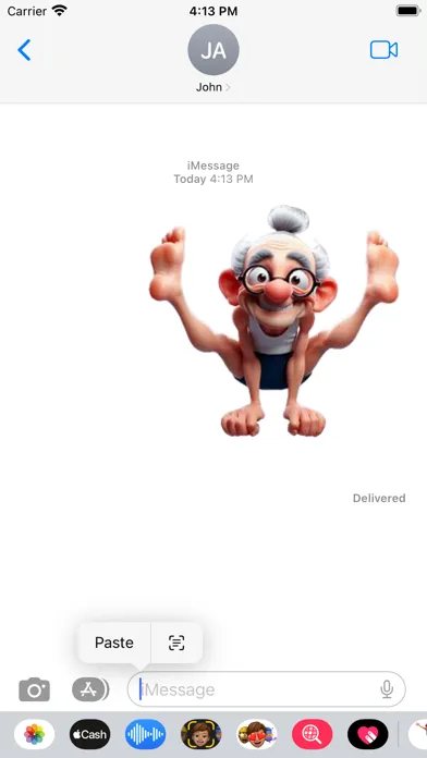 Gymnast Grandad Stickers Ekran Görüntüleri