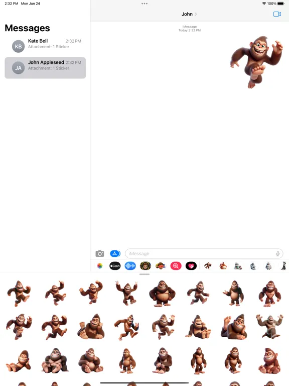 Ảnh chụp màn hình của Happy Bigfoot Stickers iPad 