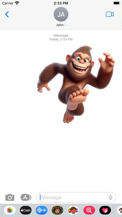 Ảnh chụp màn hình của Happy Bigfoot Stickers